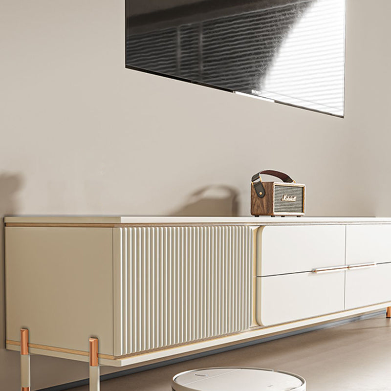 Glam TV Media Console Wooden TV Stand Console with 4 Drawers Clearhalo 'furn' 'furn_tv_stands_entertainment_centers' 'Furniture' 'Living Room Furniture' 'TV Stands & Entertainment Centers' 'TV Stands & Media Storage Furniture' 'tv_stands_entertainment_centers' 7319245