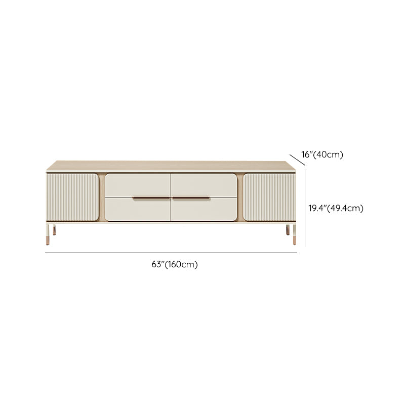 Glam TV Media Console Wooden TV Stand Console with 4 Drawers Clearhalo 'furn' 'furn_tv_stands_entertainment_centers' 'Furniture' 'Living Room Furniture' 'TV Stands & Entertainment Centers' 'TV Stands & Media Storage Furniture' 'tv_stands_entertainment_centers' 7319247
