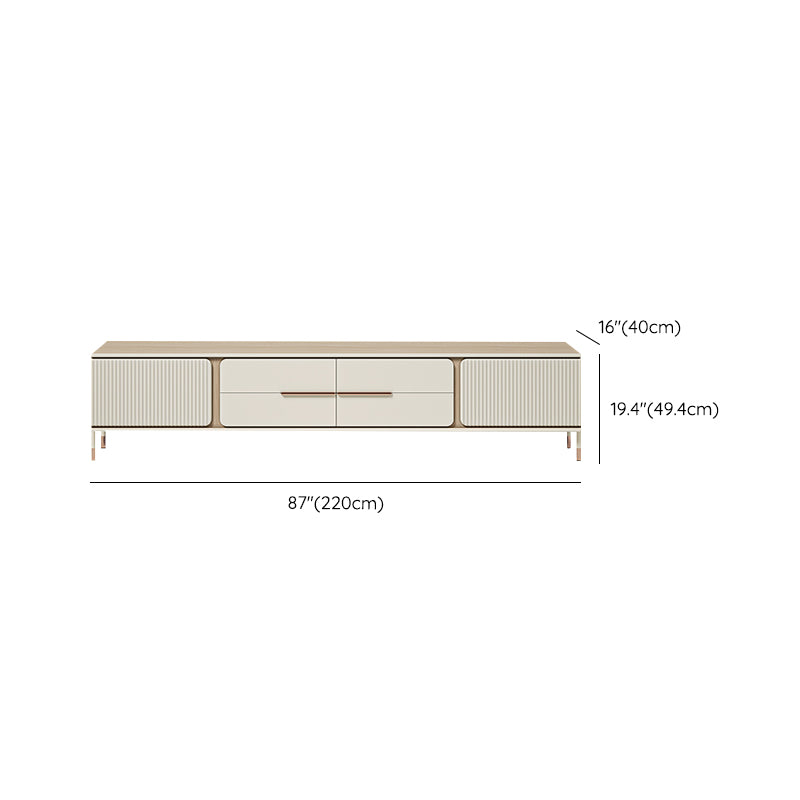 Glam TV Media Console Wooden TV Stand Console with 4 Drawers Clearhalo 'furn' 'furn_tv_stands_entertainment_centers' 'Furniture' 'Living Room Furniture' 'TV Stands & Entertainment Centers' 'TV Stands & Media Storage Furniture' 'tv_stands_entertainment_centers' 7319250