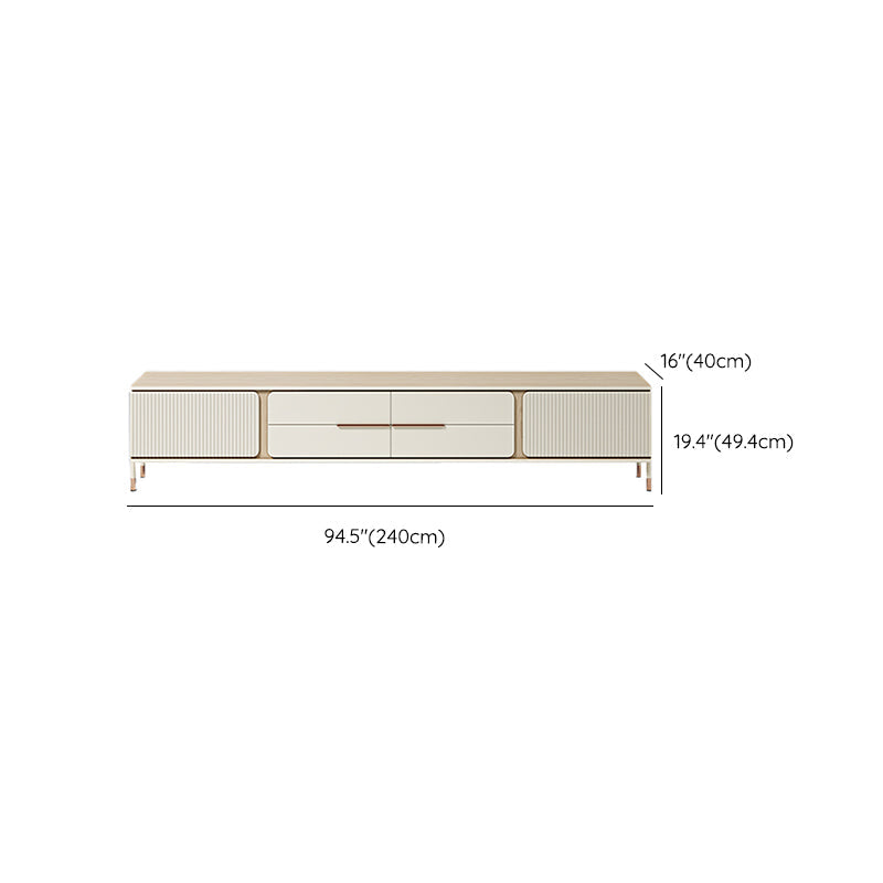 Glam TV Media Console Wooden TV Stand Console with 4 Drawers Clearhalo 'furn' 'furn_tv_stands_entertainment_centers' 'Furniture' 'Living Room Furniture' 'TV Stands & Entertainment Centers' 'TV Stands & Media Storage Furniture' 'tv_stands_entertainment_centers' 7319251