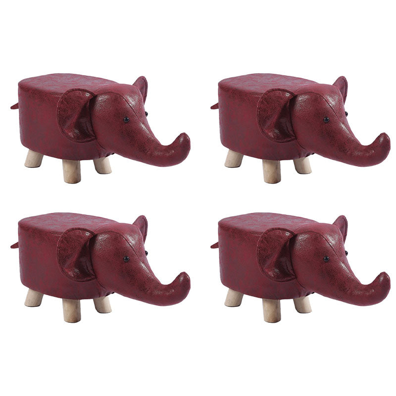 Moderne pouf osmanische Kunstleder wasserfeste gepolsterte Tierform Ottomane