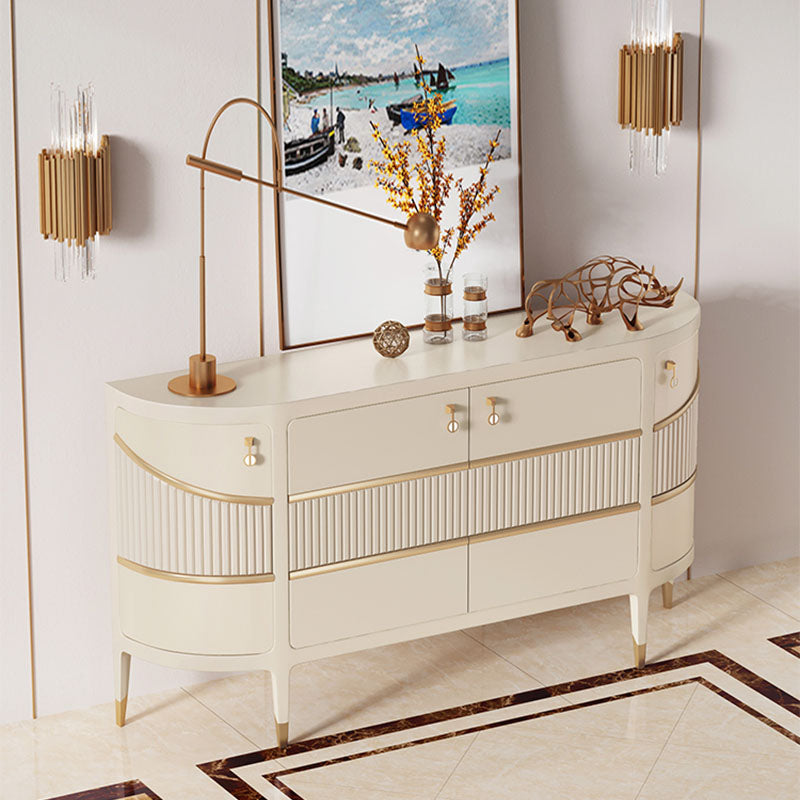 Tavolo da tavolo a buffet moderno tavolo in legno massiccio con porte per sala da pranzo