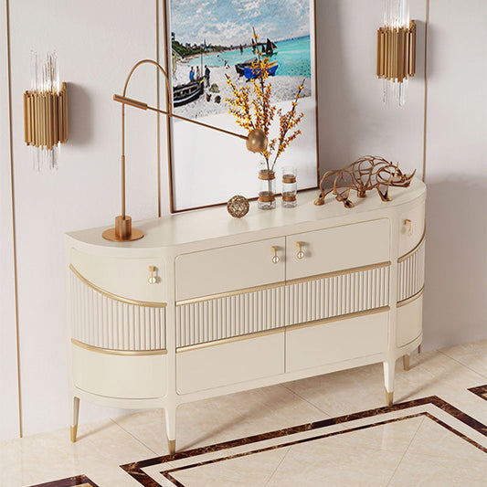 Tavolo da tavolo a buffet moderno tavolo in legno massiccio con porte per sala da pranzo