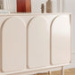 Stile contemporaneo bianco cabinet bidone soggiorno supporto buffet, 35,4 "h