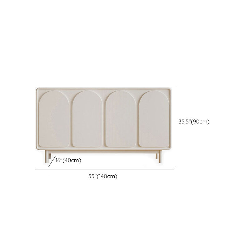Stile contemporaneo bianco cabinet bidone soggiorno supporto buffet, 35,4 "h