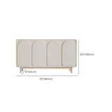 Stile contemporaneo bianco cabinet bidone soggiorno supporto buffet, 35,4 "h