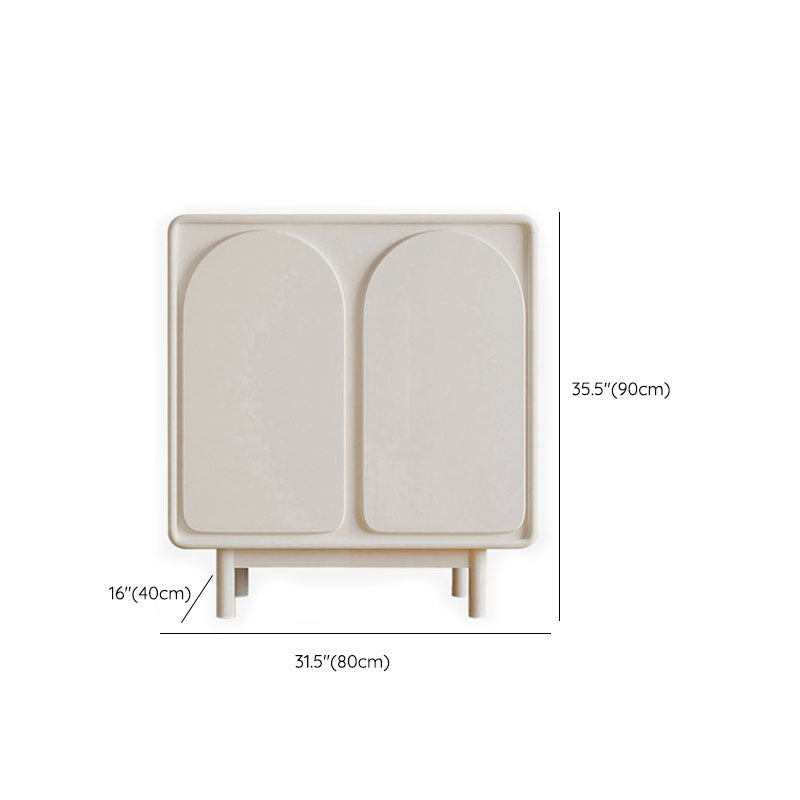 Stile contemporaneo bianco cabinet bidone soggiorno supporto buffet, 35,4 "h