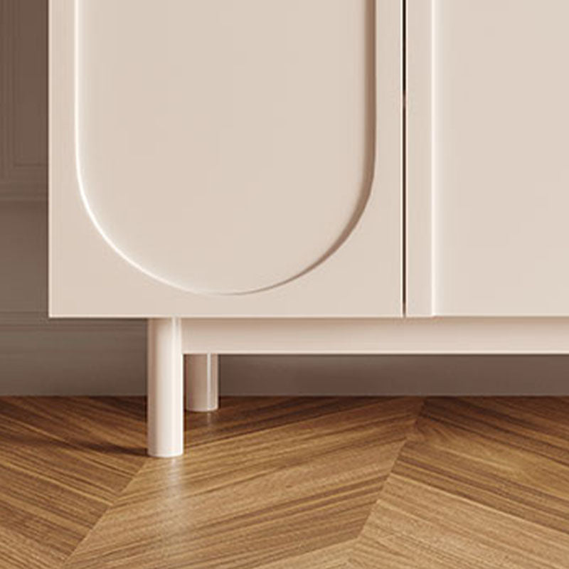 Armoire à plate-forme en bois d'ingénierie blanche 35.4 "H Serveur de salle à manger pour salle à manger