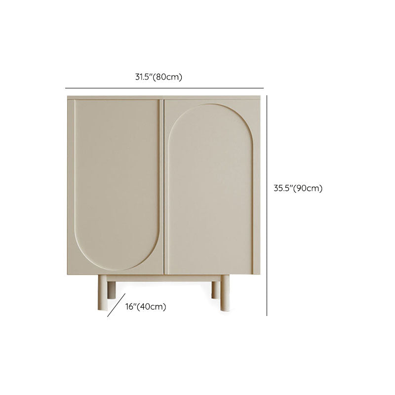 Armoire à plate-forme en bois d'ingénierie blanche 35.4 "H Serveur de salle à manger pour salle à manger