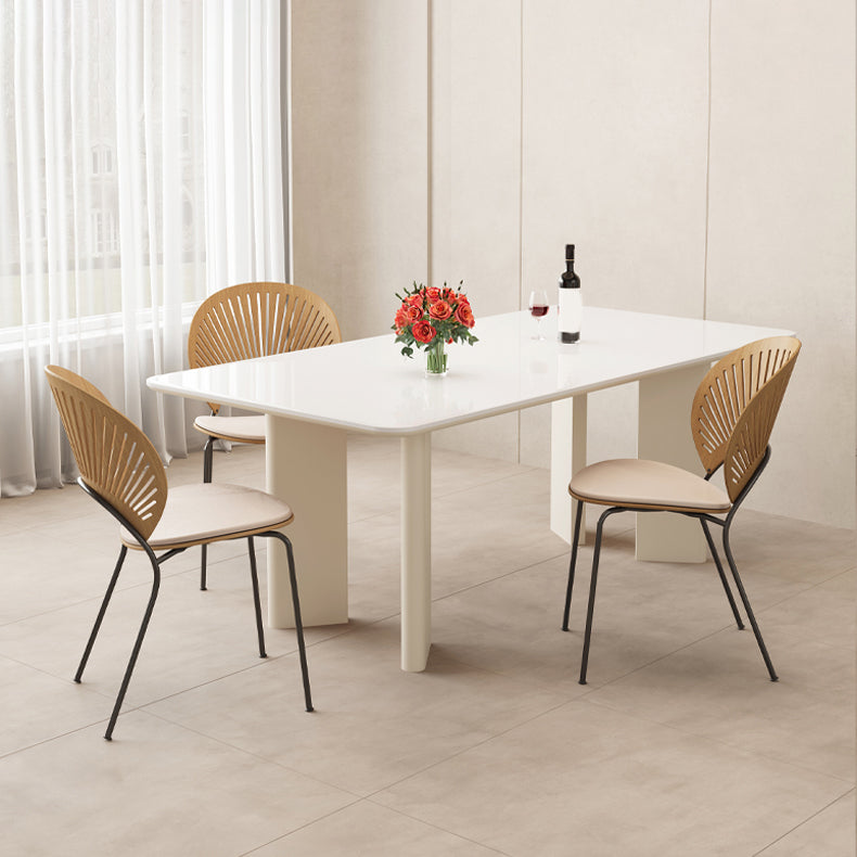 Juego de mesa de comedor glamoroso 1/4/5/6 Piezas con muebles de cocina base de madera