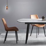 Set di tavoli da pranzo moderna 1/4/5/6 pezzi con mobili da cucina a base di metallo