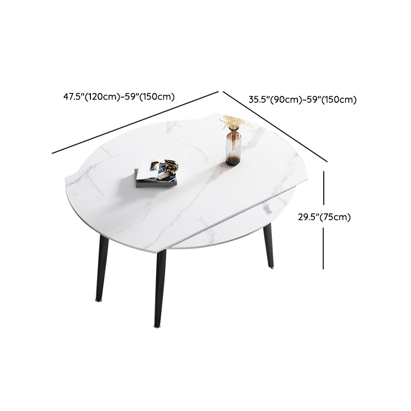 Set di tavoli da pranzo moderna 1/4/5/6 pezzi con mobili da cucina a base di metallo