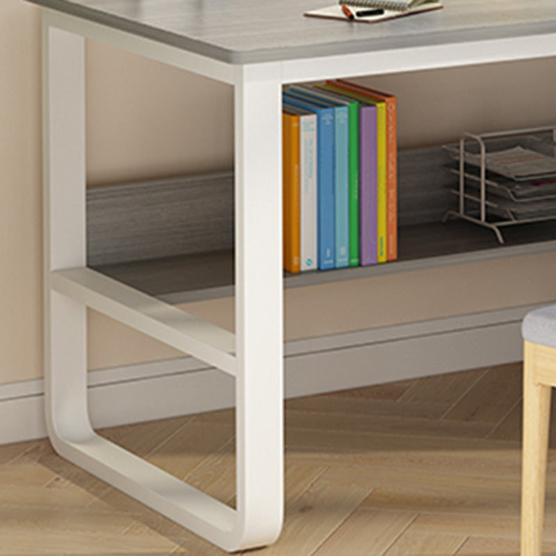 3 Schubladen zeitgenössischer Büro Schreibtisch Rechteckige antike Finish Computertisch