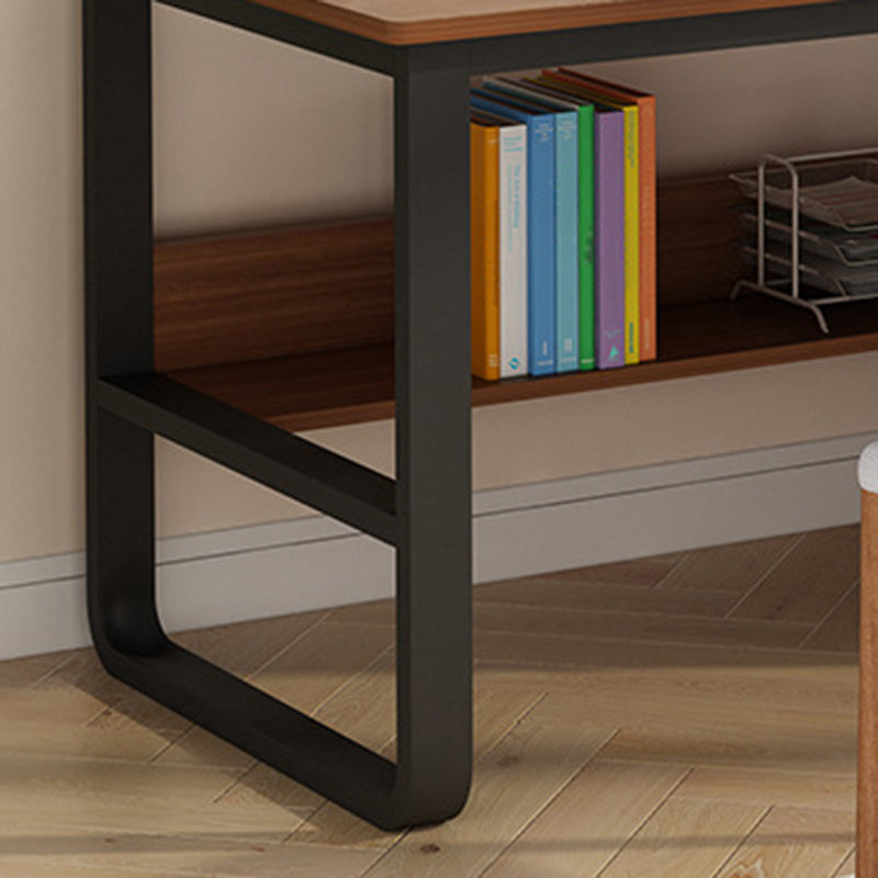 3 Schubladen zeitgenössischer Büro Schreibtisch Rechteckige antike Finish Computertisch