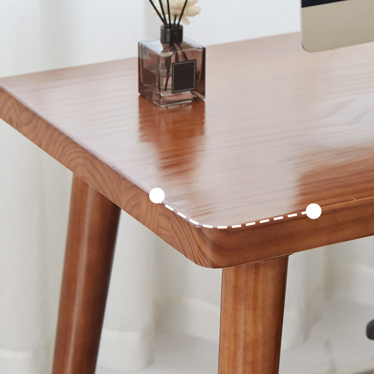 Modern Solid Wood Writing Desk Corner 29.53-inch Tall Office Desk with H-Shape Base Clearhalo 'furn' 'furn_office_desk' 'Furniture' 'Office Desks' 'Office Furniture' 'office_desk' 7320512