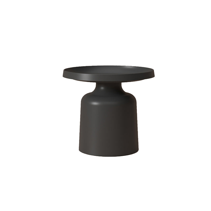 19" Wide Contemporary Corner Table Metal Round Accent Side Table Black 1 Clearhalo 'Coffee & Accent Tables' 'End & Side Tables' 'end_side_tables' 'furn' 'furn_end_side_tables' 'Furniture' 'Living Room Furniture' 7320676