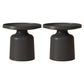 19" Wide Contemporary Corner Table Metal Round Accent Side Table Black 2 Clearhalo 'Coffee & Accent Tables' 'End & Side Tables' 'end_side_tables' 'furn' 'furn_end_side_tables' 'Furniture' 'Living Room Furniture' 7320677