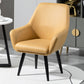 Fixed Back Lounge Chair Solid Color Barrel Chair with Black Legs Yellow Tech Cloth 1 Piece Clearhalo 'Accent Chairs' 'accent_chairs' 'Chairs & Seating' 'furn' 'furn_accent_chairs' 'Furniture' 'Living Room Furniture' 7320710