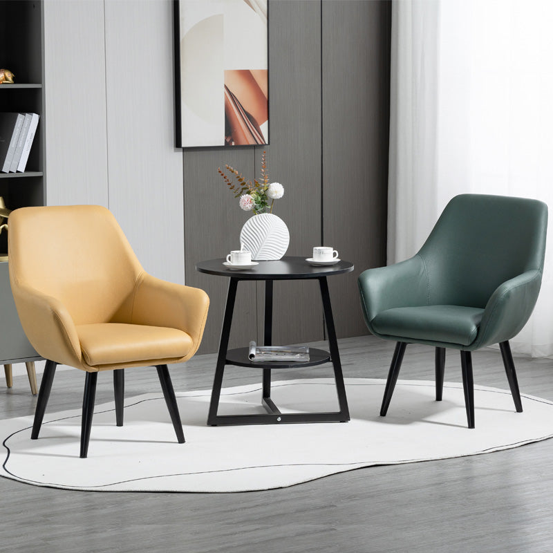 Fixed Back Lounge Chair Solid Color Barrel Chair with Black Legs Clearhalo 'Accent Chairs' 'accent_chairs' 'Chairs & Seating' 'furn' 'furn_accent_chairs' 'Furniture' 'Living Room Furniture' 7320711
