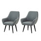 Fixed Back Lounge Chair Solid Color Barrel Chair with Black Legs Grey Tech Cloth 2 Piece Set Clearhalo 'Accent Chairs' 'accent_chairs' 'Chairs & Seating' 'furn' 'furn_accent_chairs' 'Furniture' 'Living Room Furniture' 7320719