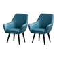 Fixed Back Lounge Chair Solid Color Barrel Chair with Black Legs Blue Tech Cloth 2 Piece Set Clearhalo 'Accent Chairs' 'accent_chairs' 'Chairs & Seating' 'furn' 'furn_accent_chairs' 'Furniture' 'Living Room Furniture' 7320730