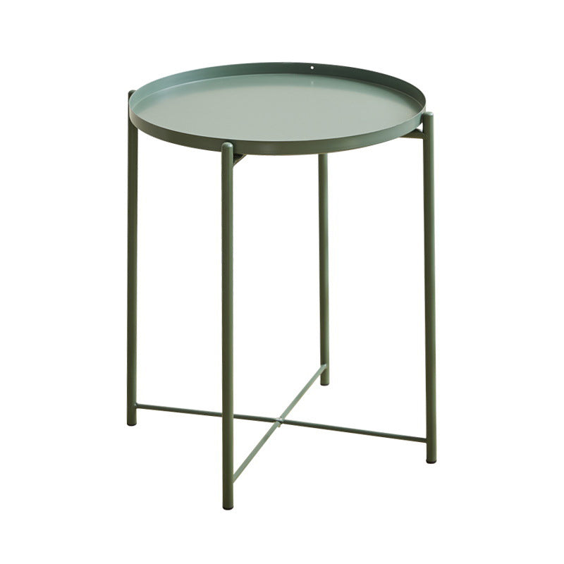 Contemporary Metal Accent Table Nightstand Antique Finish Nightstand Clearhalo 'Bedroom Furniture' 'furn' 'furn_night_stand' 'Furniture' 'night_stand' 'Nightstands' 7320759