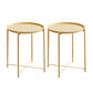 Contemporary Metal Accent Table Nightstand Antique Finish Nightstand Yellow 2 Piece Set Clearhalo 'Bedroom Furniture' 'furn' 'furn_night_stand' 'Furniture' 'night_stand' 'Nightstands' 7320760