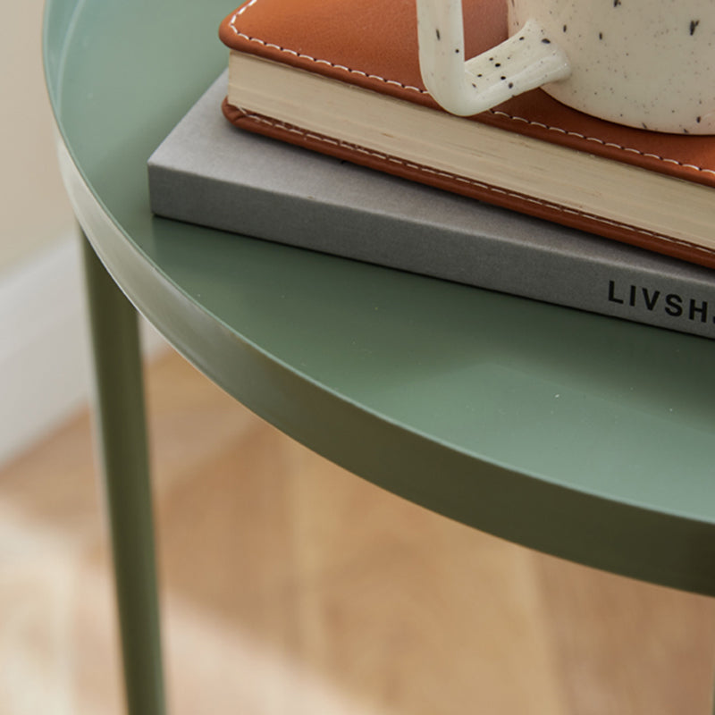 Contemporary Metal Accent Table Nightstand Antique Finish Nightstand Clearhalo 'Bedroom Furniture' 'furn' 'furn_night_stand' 'Furniture' 'night_stand' 'Nightstands' 7320761