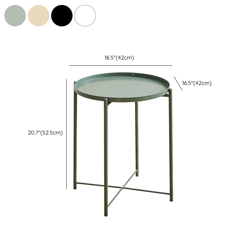 Contemporary Metal Accent Table Nightstand Antique Finish Nightstand Clearhalo 'Bedroom Furniture' 'furn' 'furn_night_stand' 'Furniture' 'night_stand' 'Nightstands' 7320768
