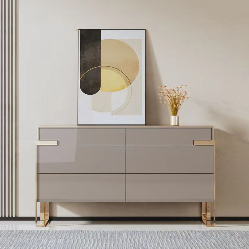 Modern de almacenamiento doble tocador blanco/gris cajones para el tocador para el hogar