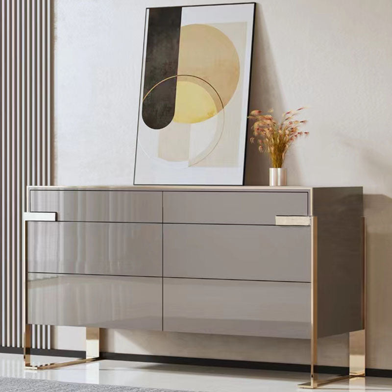 Modern de almacenamiento doble tocador blanco/gris cajones para el tocador para el hogar