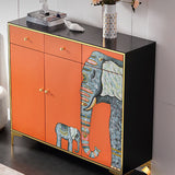 Modernism Horizontal Combo Dresser Wood Storage Dresser for Home