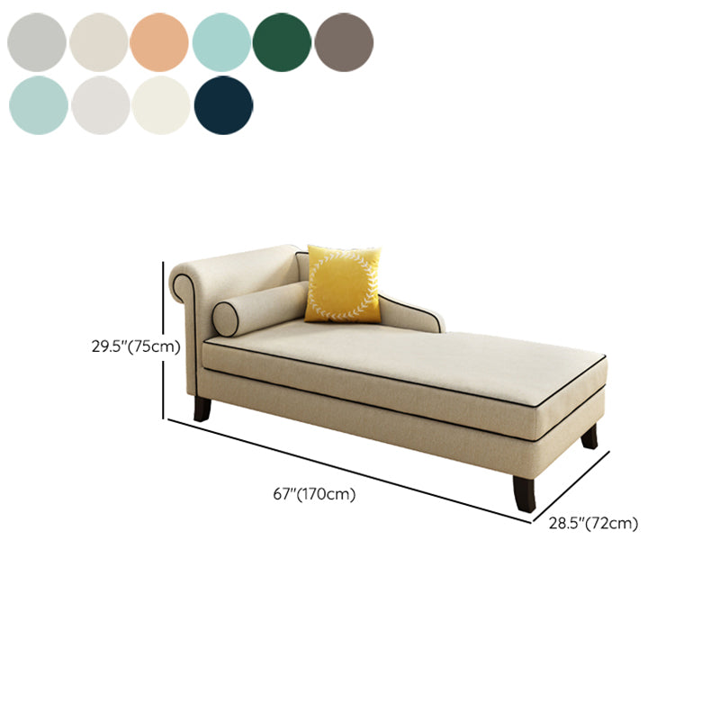 Upholstered One Armed Accent Chair Modern Recessed Arms Chaise Clearhalo 'Chairs & Seating' 'Chaise Lounge' 'chaise_lounge' 'furn' 'furn_chaise_lounge' 'Furniture' 'Living Room Furniture' 7321573