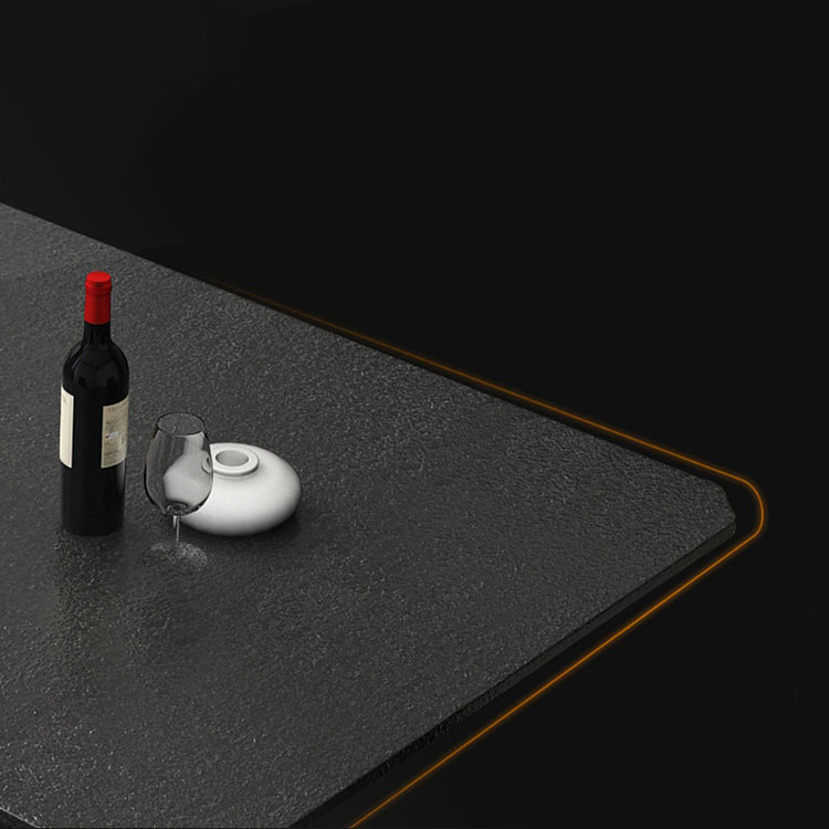 Industrial Stone Kitchen Dinner Table Rectangle Sled Base Dining Table Clearhalo 'Dining Tables & Seating' 'Dining Tables' 'dining_table' 'furn' 'furn_dining_table' 'Furniture' 'Kitchen & Dining Furniture' 7321674