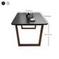 Industrial Stone Kitchen Dinner Table Rectangle Sled Base Dining Table Clearhalo 'Dining Tables & Seating' 'Dining Tables' 'dining_table' 'furn' 'furn_dining_table' 'Furniture' 'Kitchen & Dining Furniture' 7321681