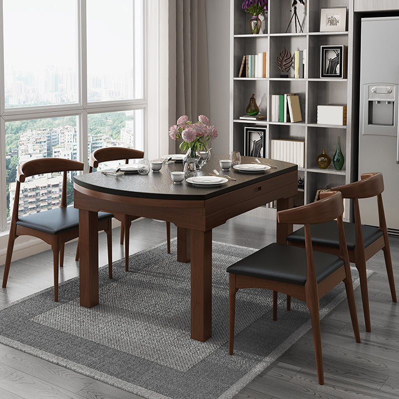 Contemporary Kitchen Dinner Table Extendable Wood Dining Table Clearhalo 'Dining Tables & Seating' 'Dining Tables' 'dining_table' 'furn' 'furn_dining_table' 'Furniture' 'Kitchen & Dining Furniture' 7321685