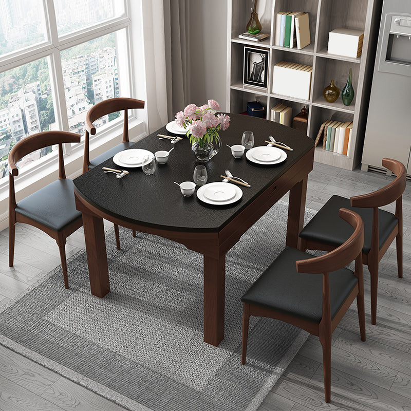 Contemporary Kitchen Dinner Table Extendable Wood Dining Table Clearhalo 'Dining Tables & Seating' 'Dining Tables' 'dining_table' 'furn' 'furn_dining_table' 'Furniture' 'Kitchen & Dining Furniture' 7321686