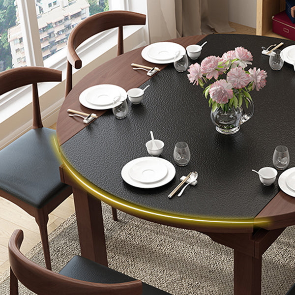 Contemporary Kitchen Dinner Table Extendable Wood Dining Table Clearhalo 'Dining Tables & Seating' 'Dining Tables' 'dining_table' 'furn' 'furn_dining_table' 'Furniture' 'Kitchen & Dining Furniture' 7321690