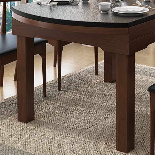 Contemporary Kitchen Dinner Table Extendable Wood Dining Table Clearhalo 'Dining Tables & Seating' 'Dining Tables' 'dining_table' 'furn' 'furn_dining_table' 'Furniture' 'Kitchen & Dining Furniture' 7321691