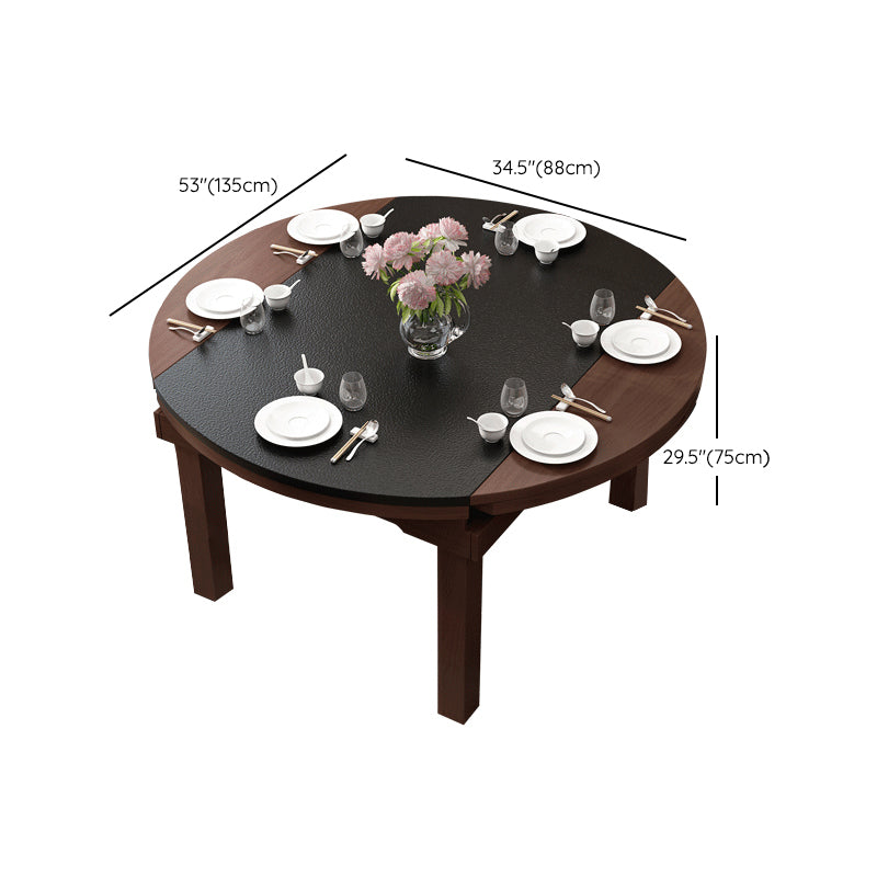 Contemporary Kitchen Dinner Table Extendable Wood Dining Table Clearhalo 'Dining Tables & Seating' 'Dining Tables' 'dining_table' 'furn' 'furn_dining_table' 'Furniture' 'Kitchen & Dining Furniture' 7321694