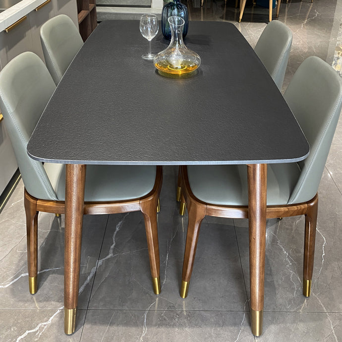 Contemporary Kitchen Dinner Table Rectangle Wood Base Dining Table Clearhalo 'Dining Tables & Seating' 'Dining Tables' 'dining_table' 'furn' 'furn_dining_table' 'Furniture' 'Kitchen & Dining Furniture' 7321704