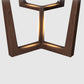 Matte Black Top Dinette Table with Wooden Frame Modern Indoor Dining Table