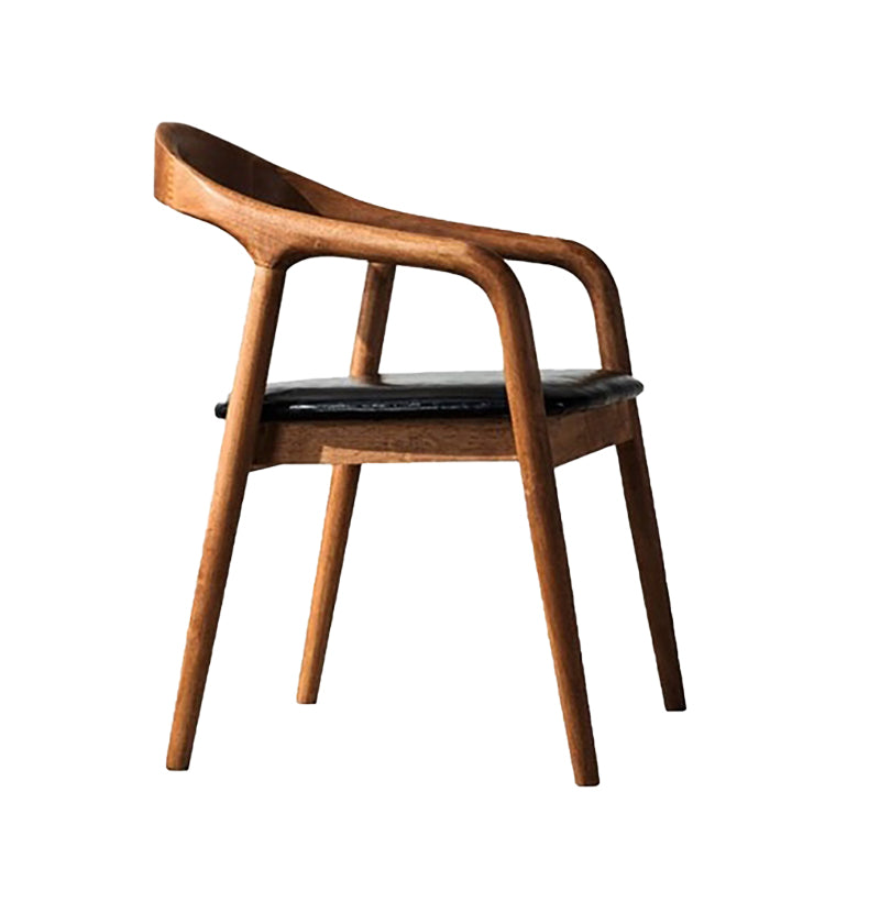 Eigentijdse keuken eetstoel stoel open rug rubberwood stoel