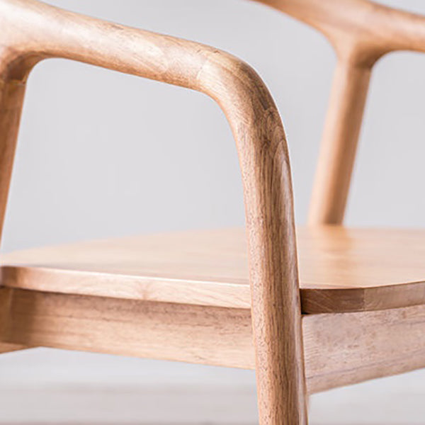 Eigentijdse keuken eetstoel stoel open rug rubberwood stoel