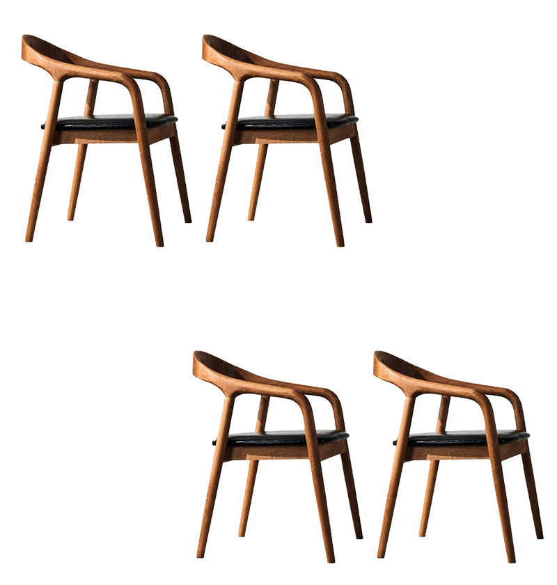 Eigentijdse keuken eetstoel stoel open rug rubberwood stoel