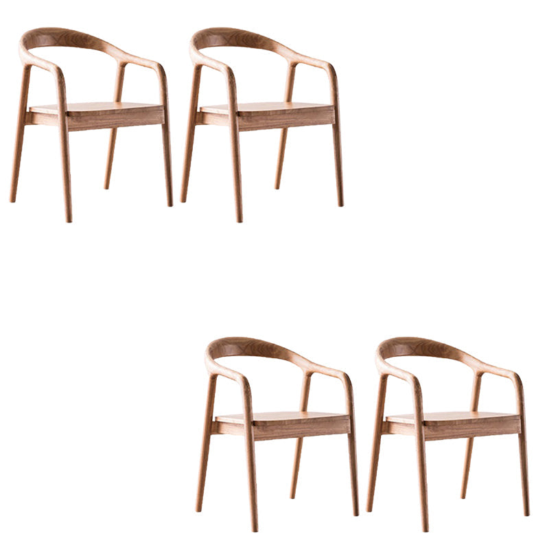 Eigentijdse keuken eetstoel stoel open rug rubberwood stoel