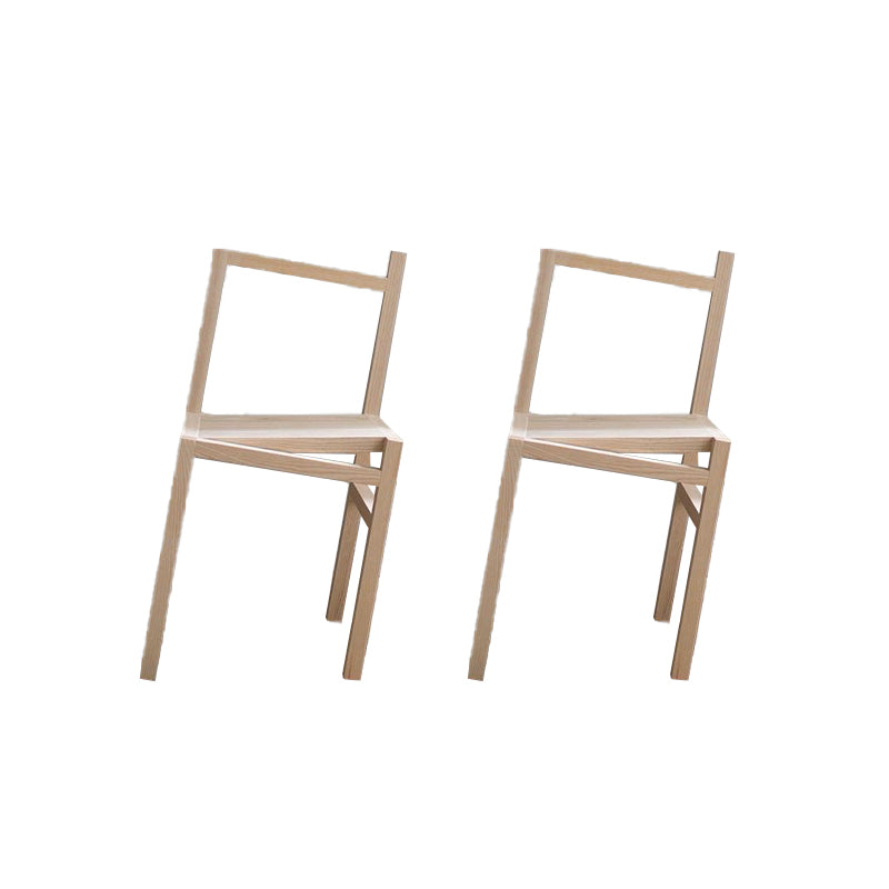 Noordse stijl eetkamerstoelen massieve houten eetstoelen voor patio -gebruik