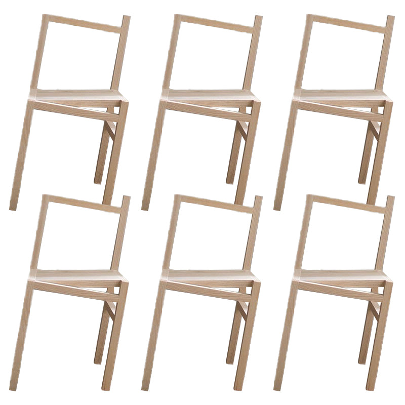 Noordse stijl eetkamerstoelen massieve houten eetstoelen voor patio -gebruik