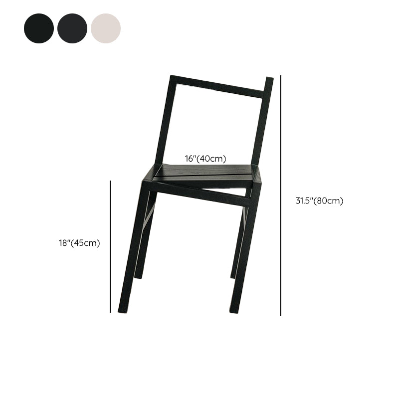 Noordse stijl eetkamerstoelen massieve houten eetstoelen voor patio -gebruik