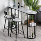 Marble Bar Table Double Pedestal Dining Table for Kitchen Living Room Clearhalo 'Bar Furniture' 'Bar Tables' 'bar_tables' 'furn' 'furn_bar_tables' 'Furniture' 'Kitchen & Dining Furniture' 7321775